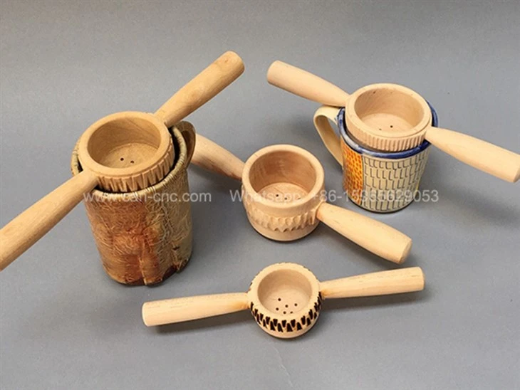 wooden tea strainer turning lathe samples and application (1)